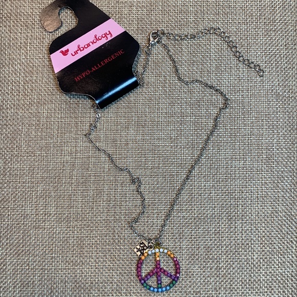Urbanology Peace Sign Necklace - Picture 3 of 5